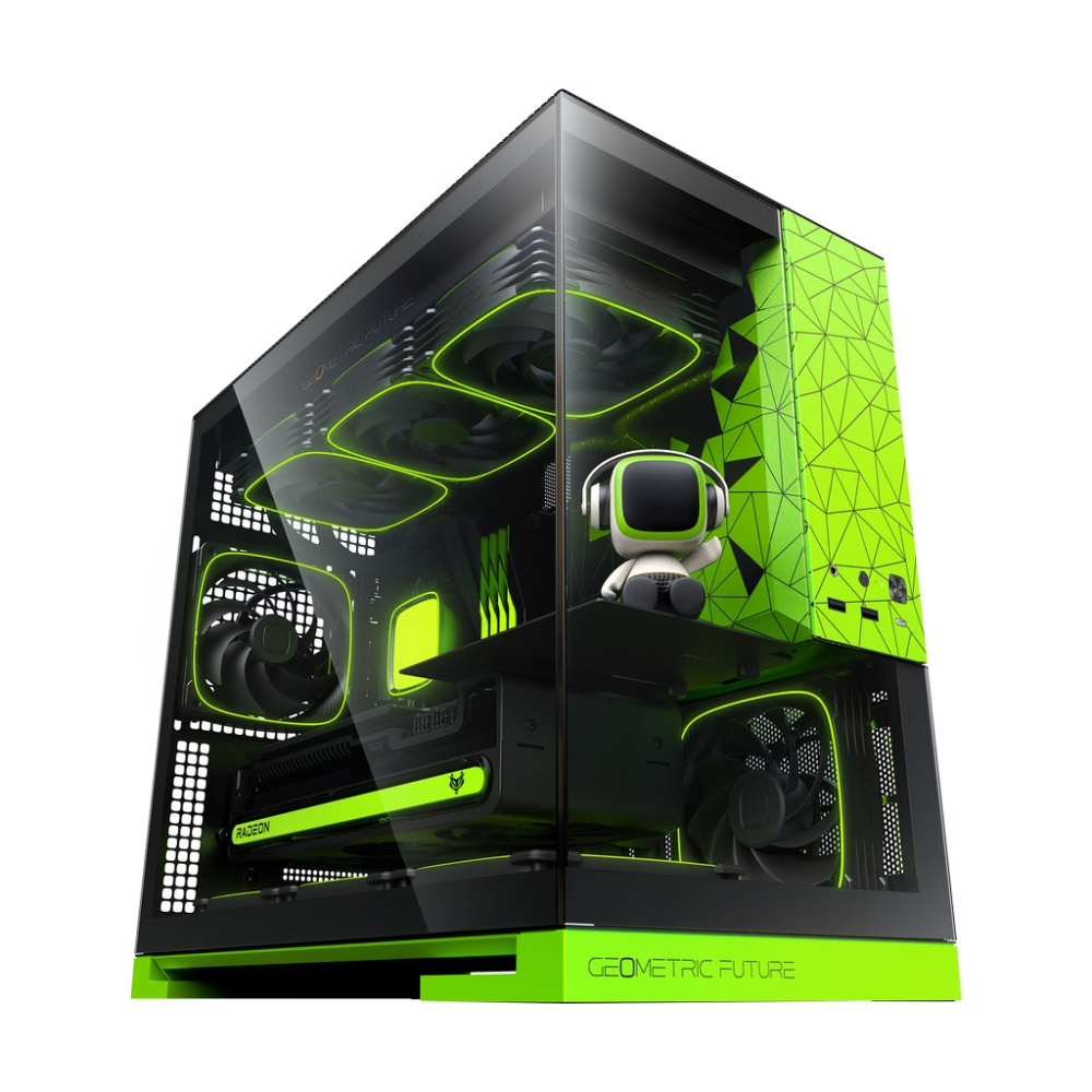Компьютерный корпус Geometric Future Model 3 TG Green with ARGB fans (1AM3NZGB00110)