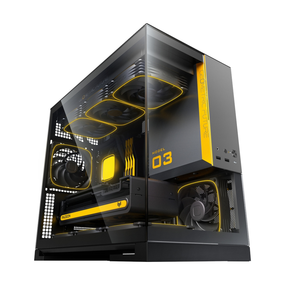 Компьютерный корпус Geometric Future Model 3 TG Black/Gray with ARGB fans (1AM3NZBK00110)