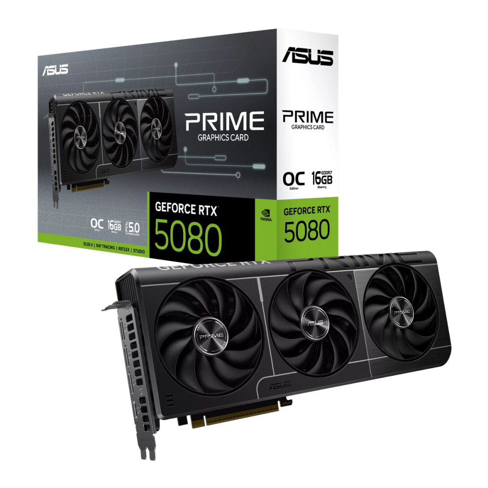 Видеокарта ASUS (PRIME-RTX5080-O16G-EVO) GeForce RTX 5080 16GB PRIME EVO OC (90YV0LX4-M0NA00)