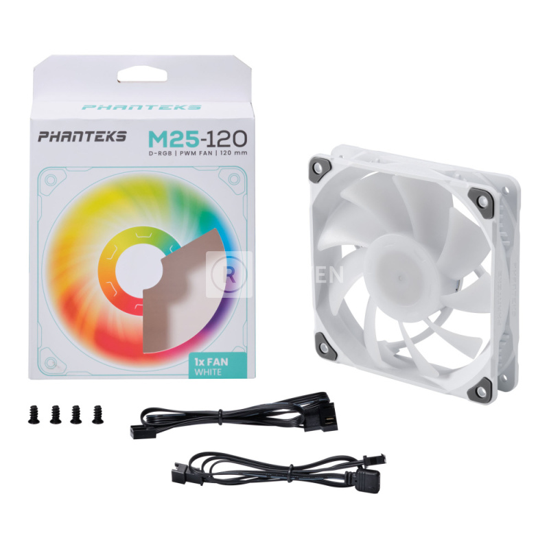Вентилятор для корпуса PHANTEKS M25 DRGB PWM White (PH-F120M25_DRGB_PWM_WT01_RU)