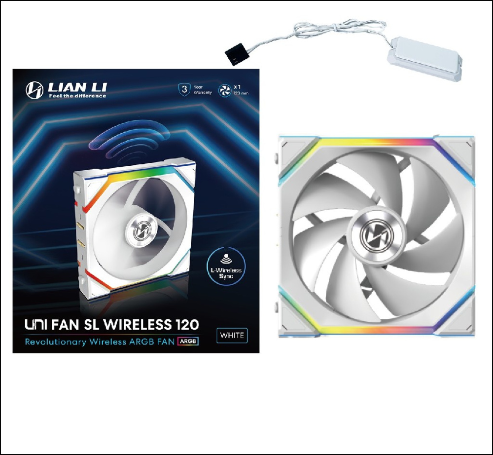 Вентилятор для корпуса Lian Li UNI FAN SL WIRELESS 120 ARGB White 12SL1W1W (G99.12SL1W1W.R0)
