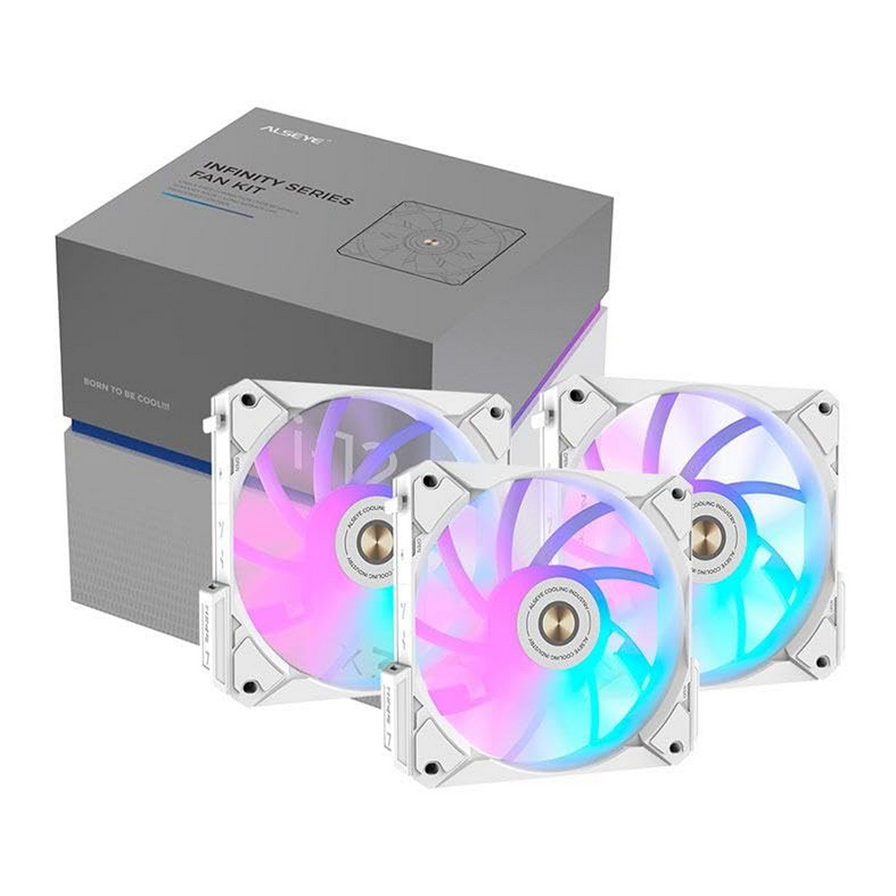 Вентилятор для корпуса ALSEYE Cooling Fan i12W-K3 White PWM