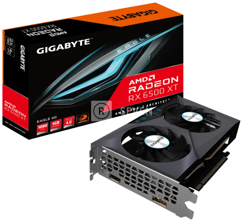 Видеокарта Gigabyte (GV-R65XTEAGLE-4GD) Radeon RX 6500 XT 4GB EAGLE