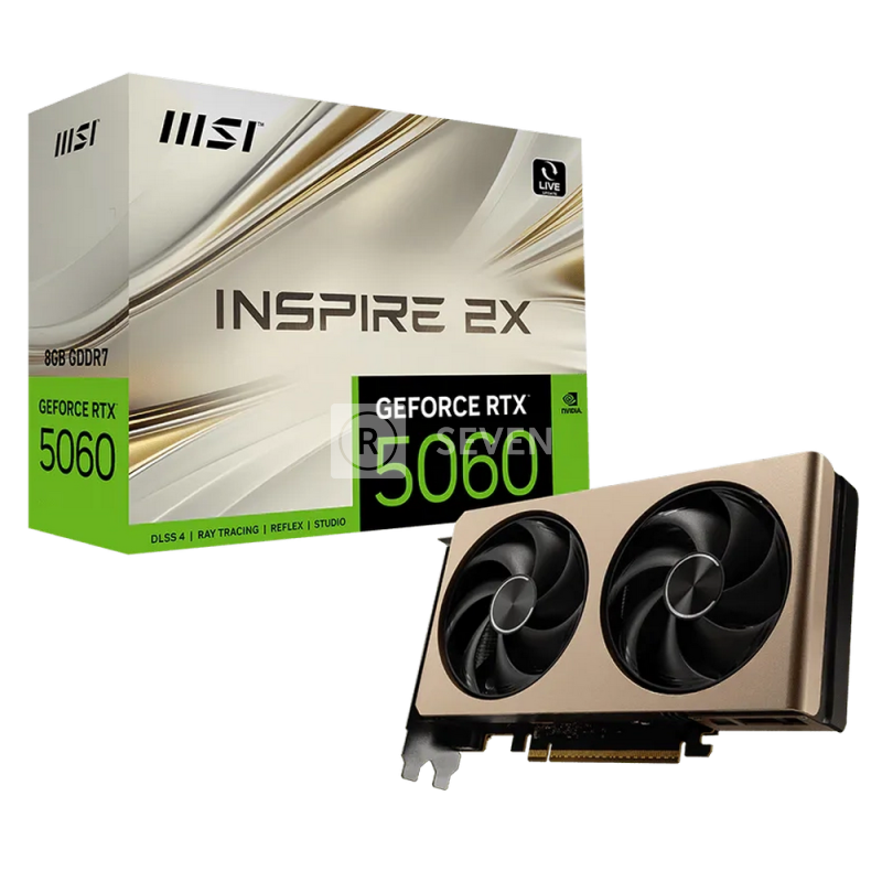 Видеокарта MSI (RTX 5060 8G INSPIRE 2X) GeForce RTX 5060 INSPIRE 2X 8GB