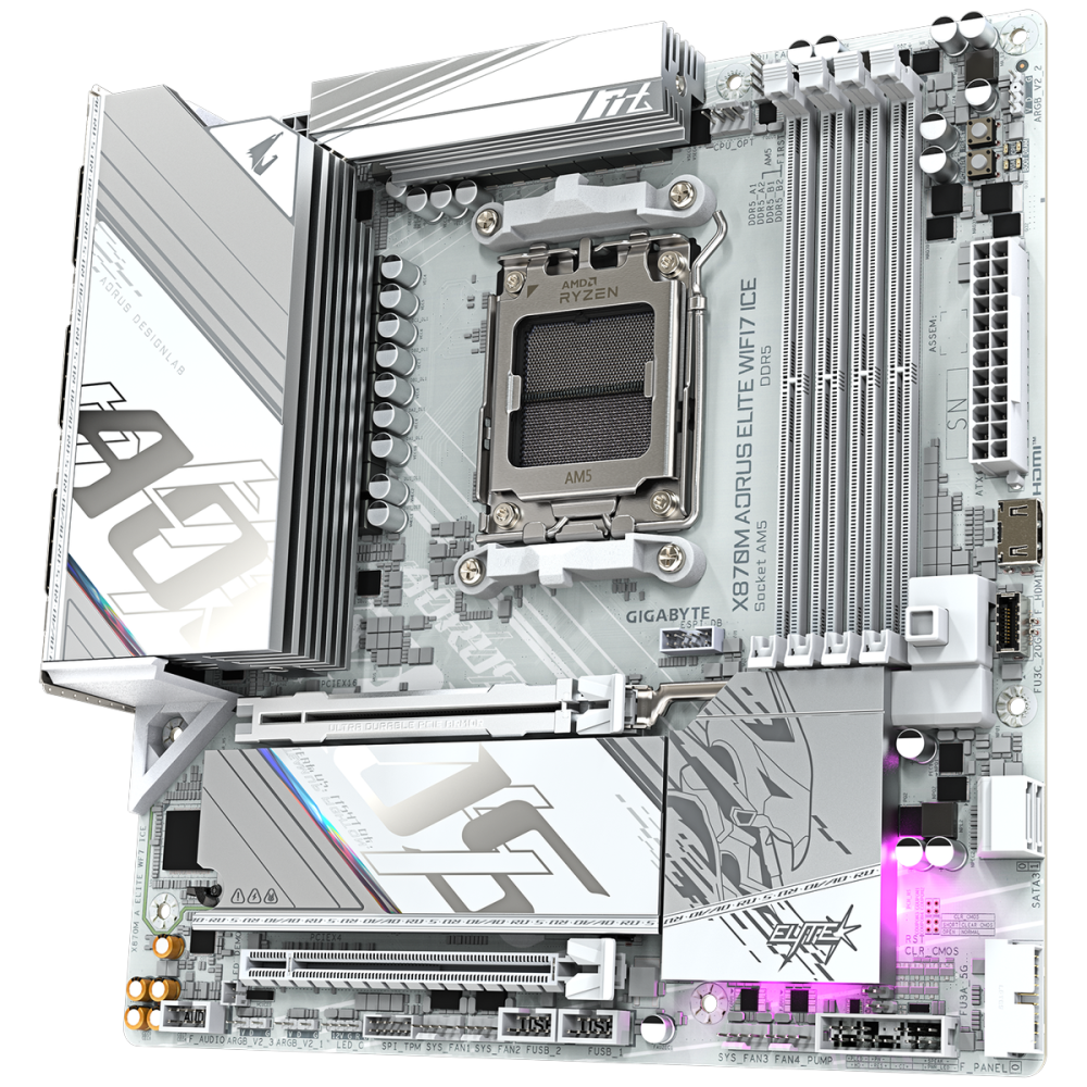 Материнская плата Gigabyte X870M AORUS ELITE WIFI7 ICE