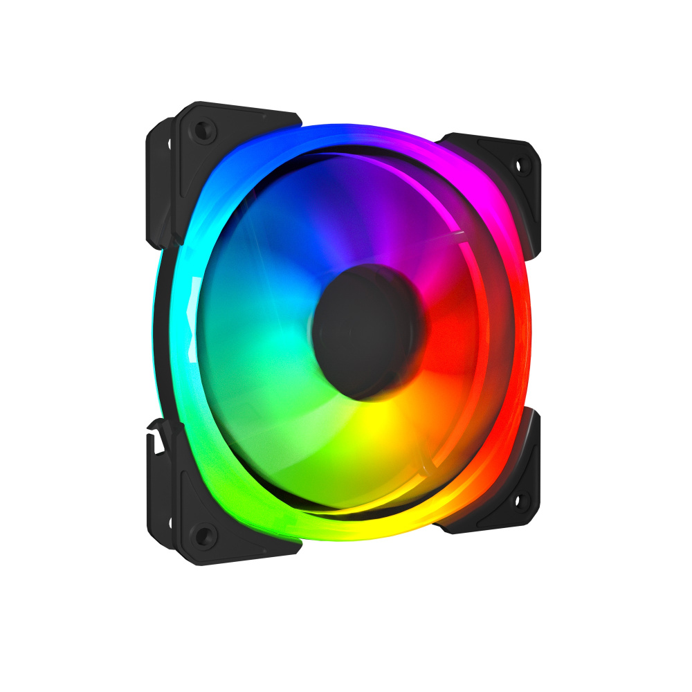 Вентилятор для корпуса Powercase ARGB Black (M21-14 ARGB) PWM Bulk