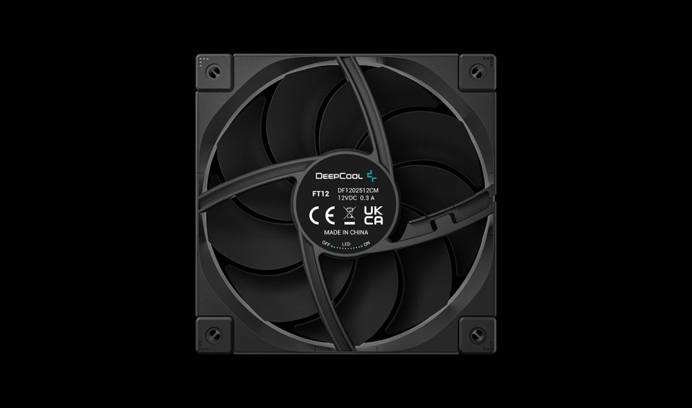 Вентилятор для корпуса Deepcool FT12 LED Black