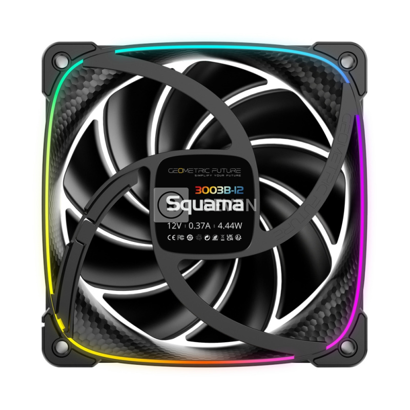 Комплект вентиляторов для корпуса Geometric Future Squama 3003B-12 ARGB Black (1F3003B312000)