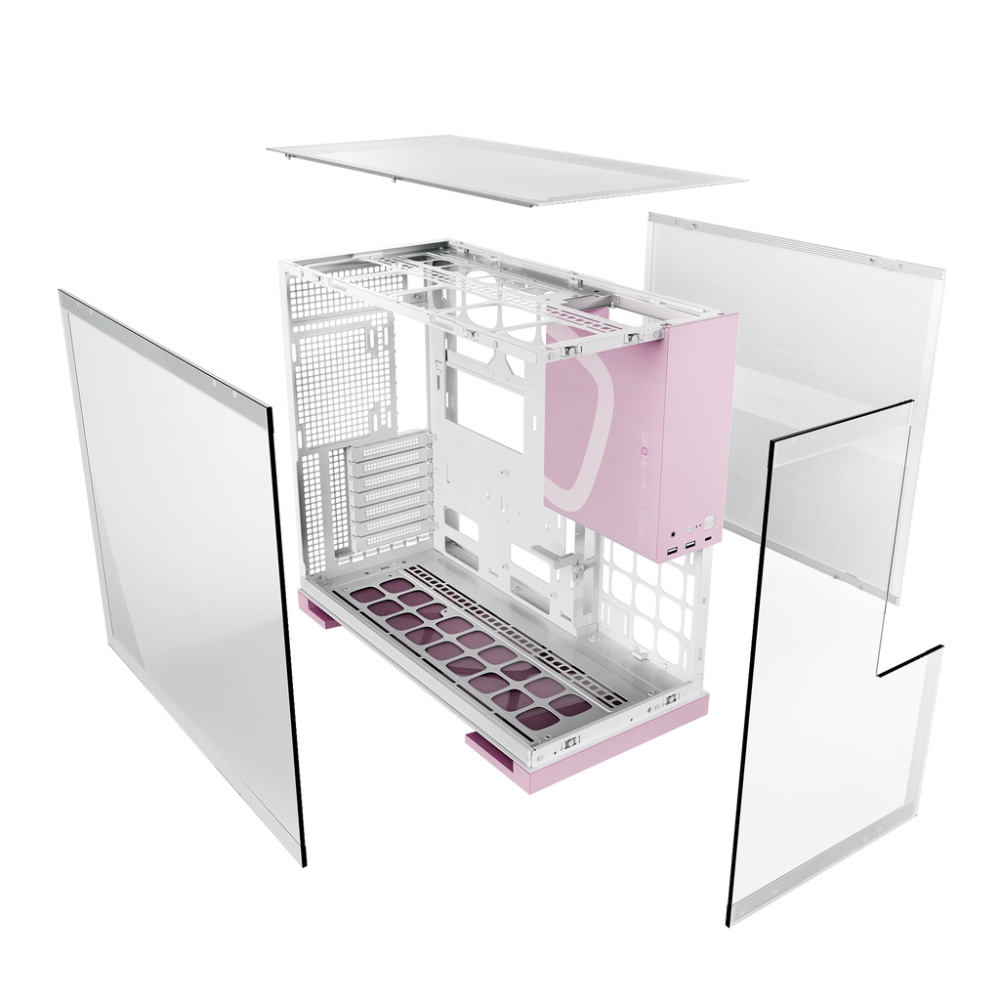 Компьютерный корпус Geometric Future Model 5 White Pink (1AM5WKPK00100)