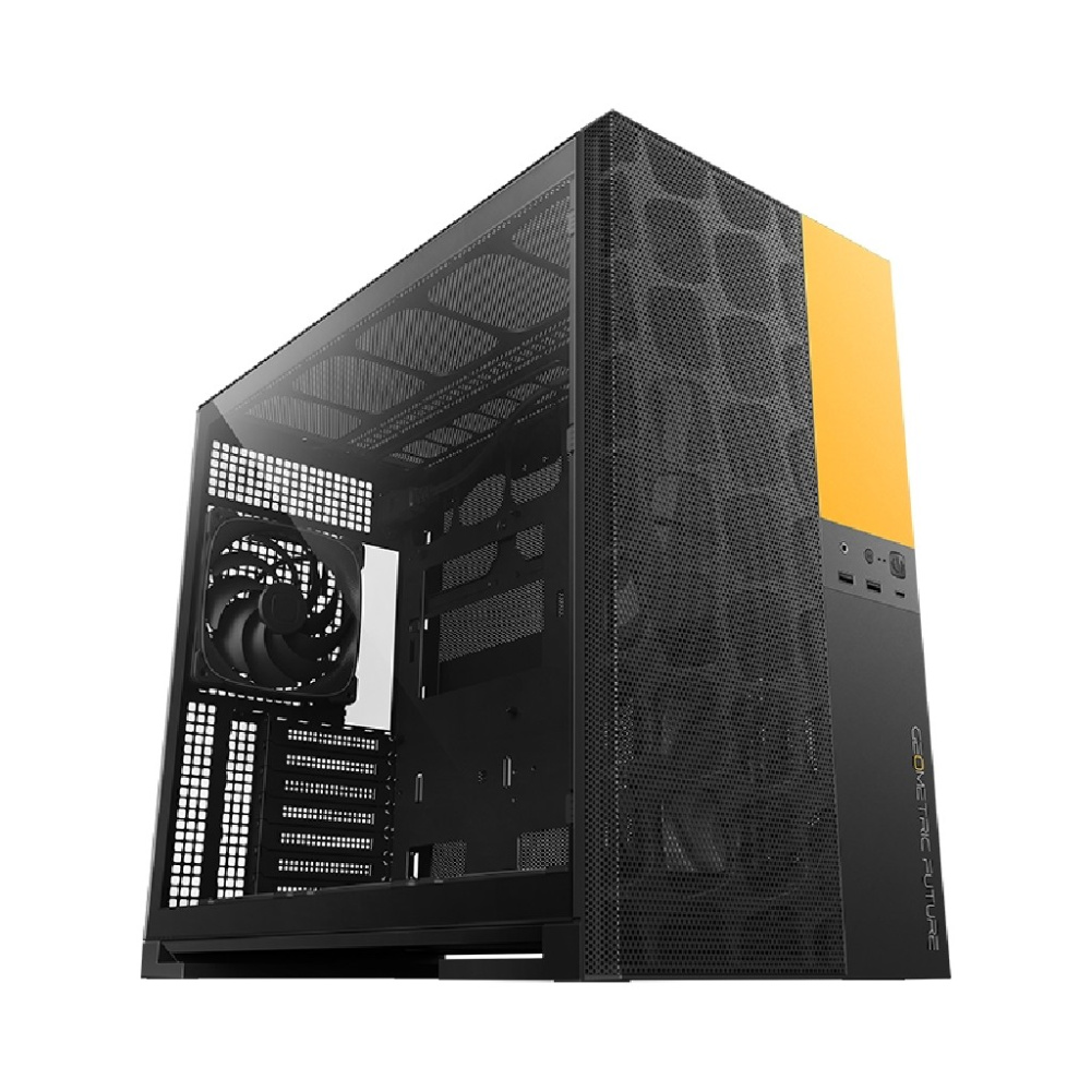 Компьютерный корпус Geometric Future Model 5 ARGB Vent Black Yellow with fans (1AM5VTBY01100)