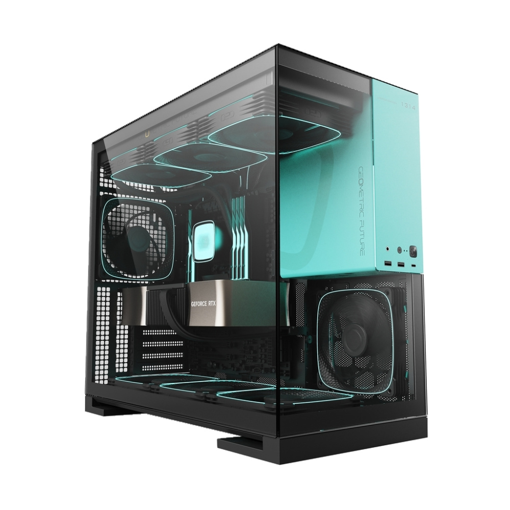 Компьютерный корпус Geometric Future Model 5 Black/Blue with fans (1AM5WKBB00110)