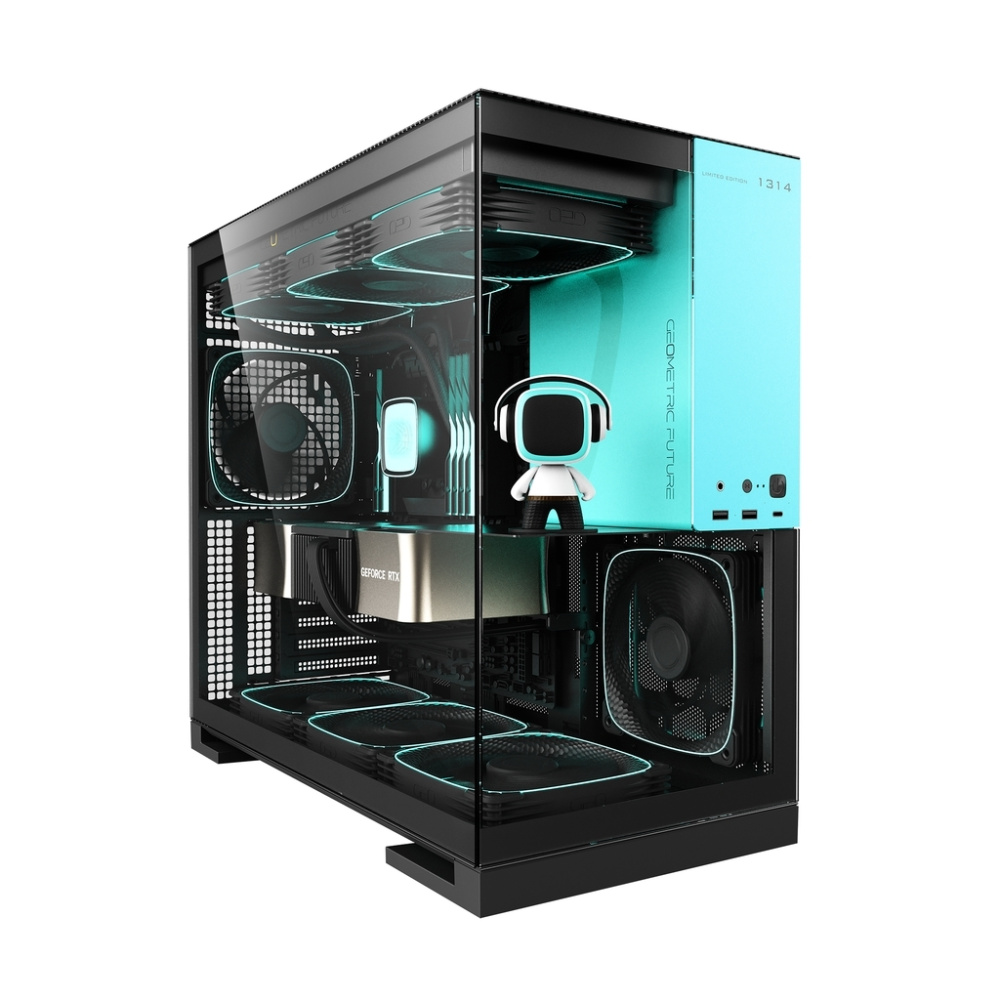 Компьютерный корпус Geometric Future Model 5 Black/Blue with fans (1AM5WKBB00110)
