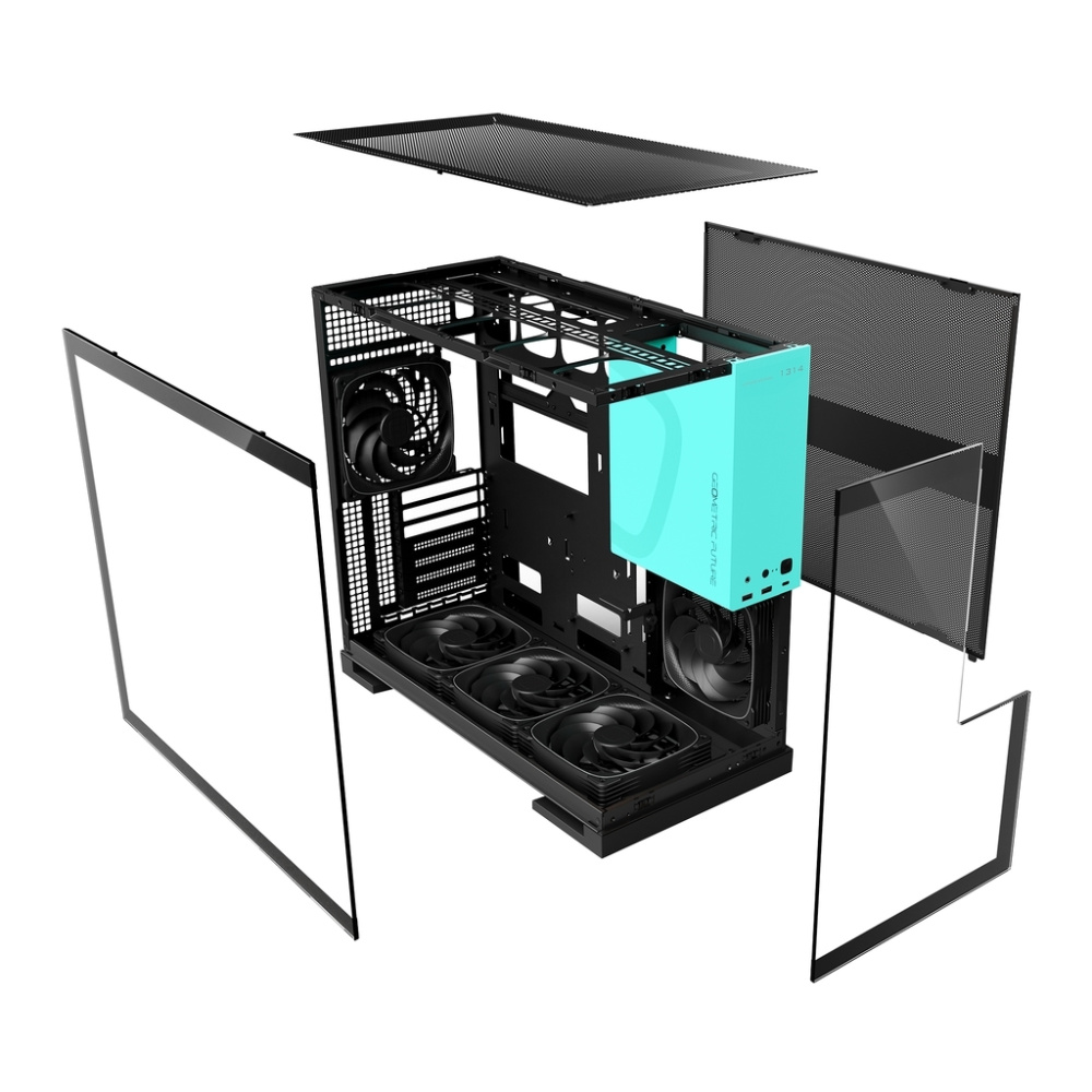 Компьютерный корпус Geometric Future Model 5 Black/Blue with fans (1AM5WKBB00110)