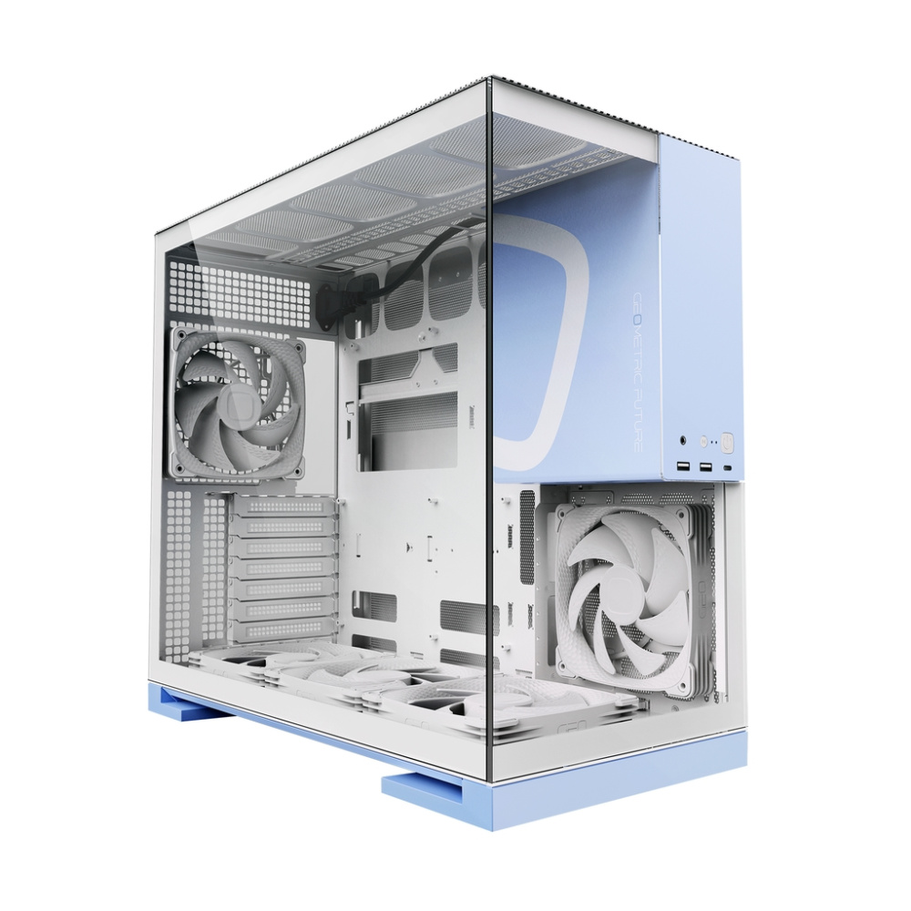 Компьютерный корпус Geometric Future Model 5 White/Blue with fans (1AM5WKPB01100)