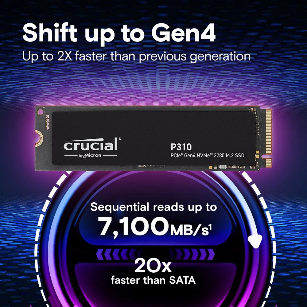 Твердотельный накопитель CRUCIAL 4000 Gb P310 (CT4000P310SSD8)