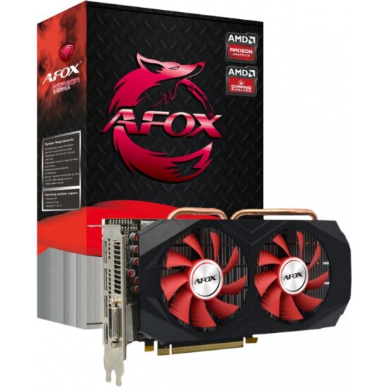 Видеокарта AFox (AFRX580-8192D5H3-V3) Radeon RX 580 8GB ATX DUAL FAN