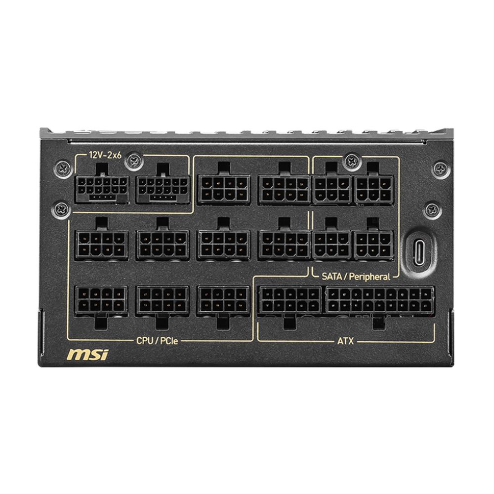 Блок питания MSI 1600W MEG Ai1600T 16 Pin (PCIe 5.0 Connector Cable Details)