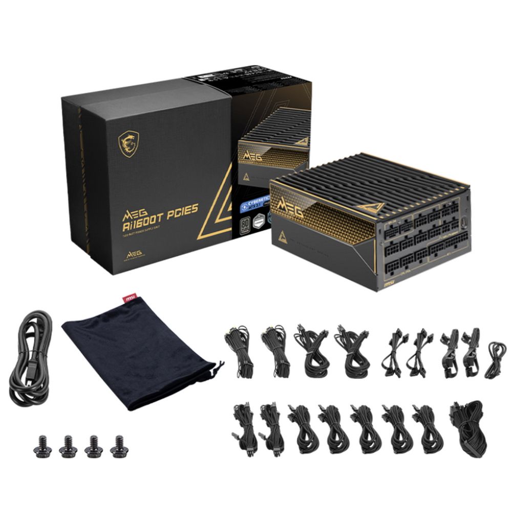 Блок питания MSI 1600W MEG Ai1600T 16 Pin (PCIe 5.0 Connector Cable Details)