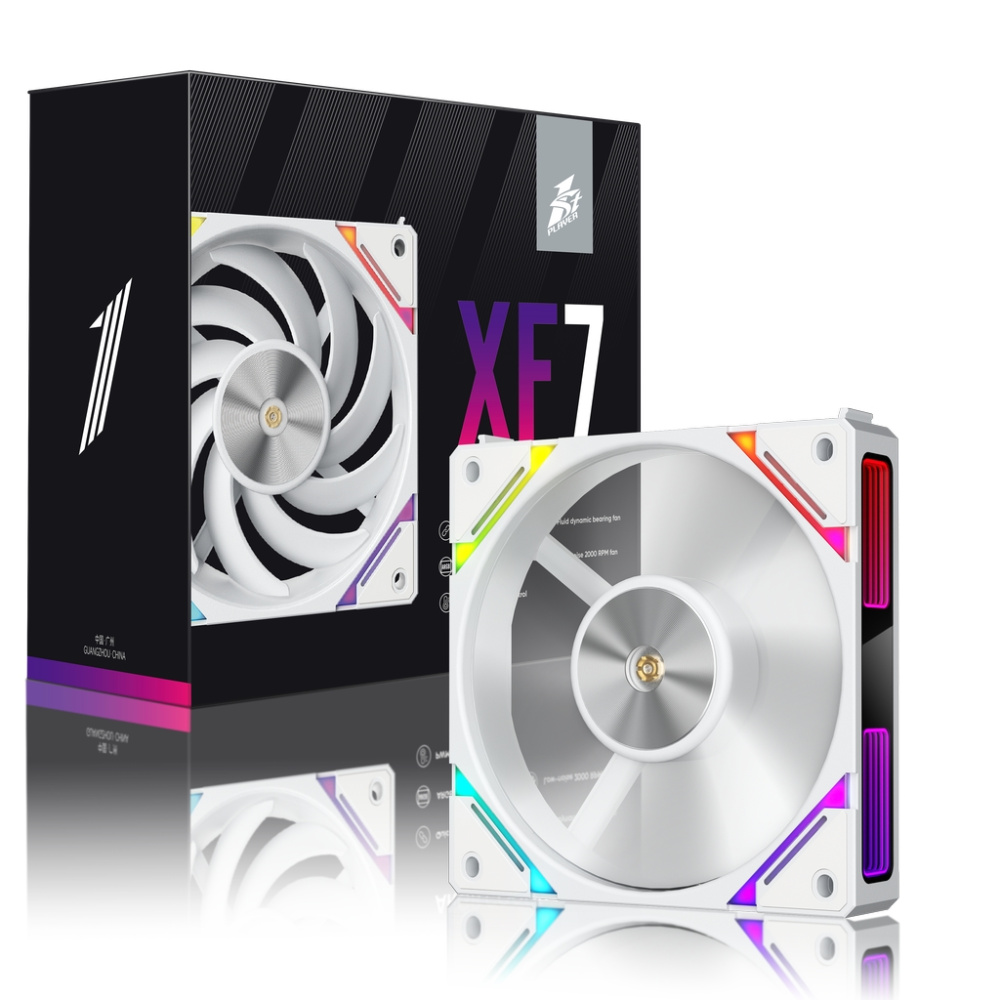 Комплект вентиляторов для корпуса 1STPLAYER XF7 ARGB White (XF7-WH-3IN1)