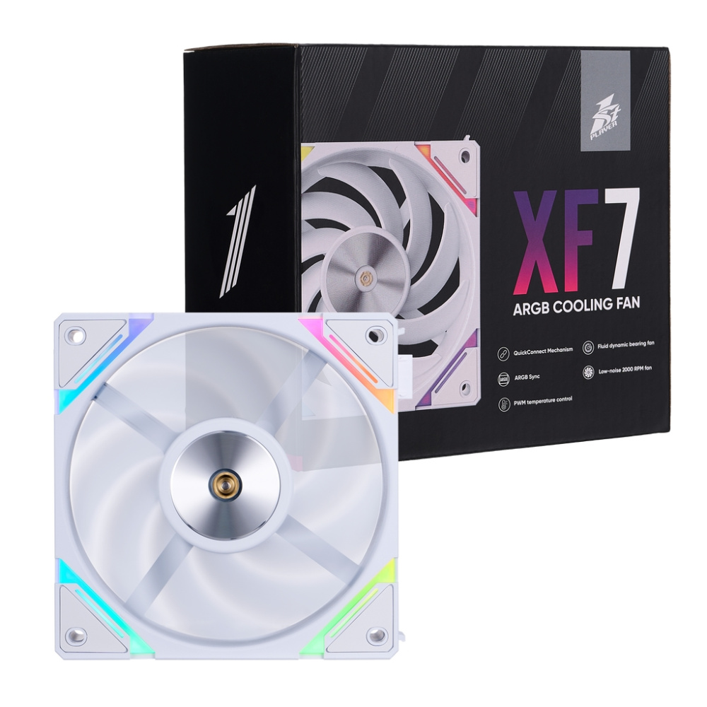 Комплект вентиляторов для корпуса 1STPLAYER XF7 ARGB White (XF7-WH-3IN1)