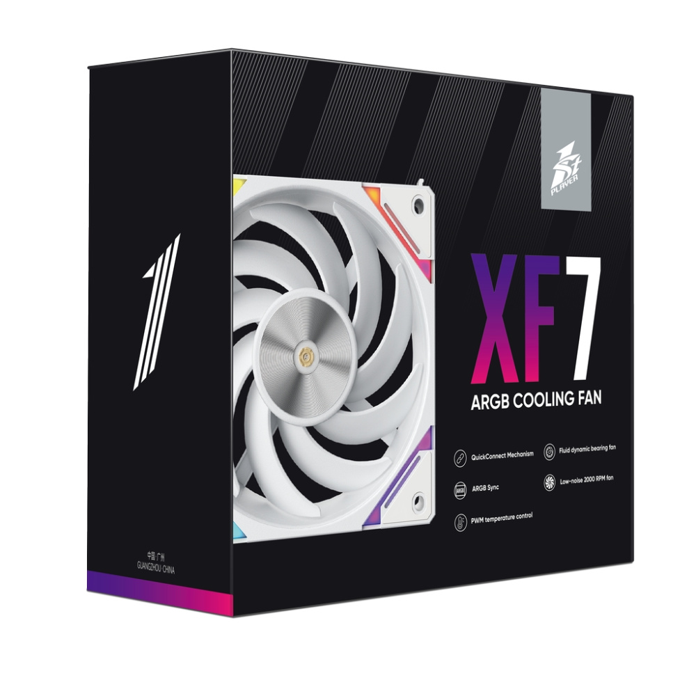 Комплект вентиляторов для корпуса 1STPLAYER XF7 ARGB White (XF7-WH-3IN1)