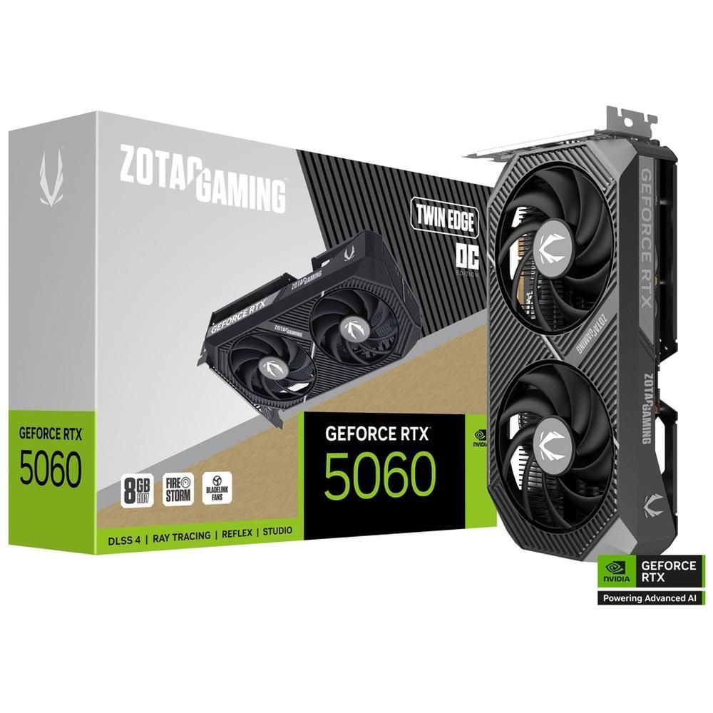 Видеокарта ZOTAC (ZT-B50600H-10M) GeForce RTX 5060 8GB Twin Edge OC