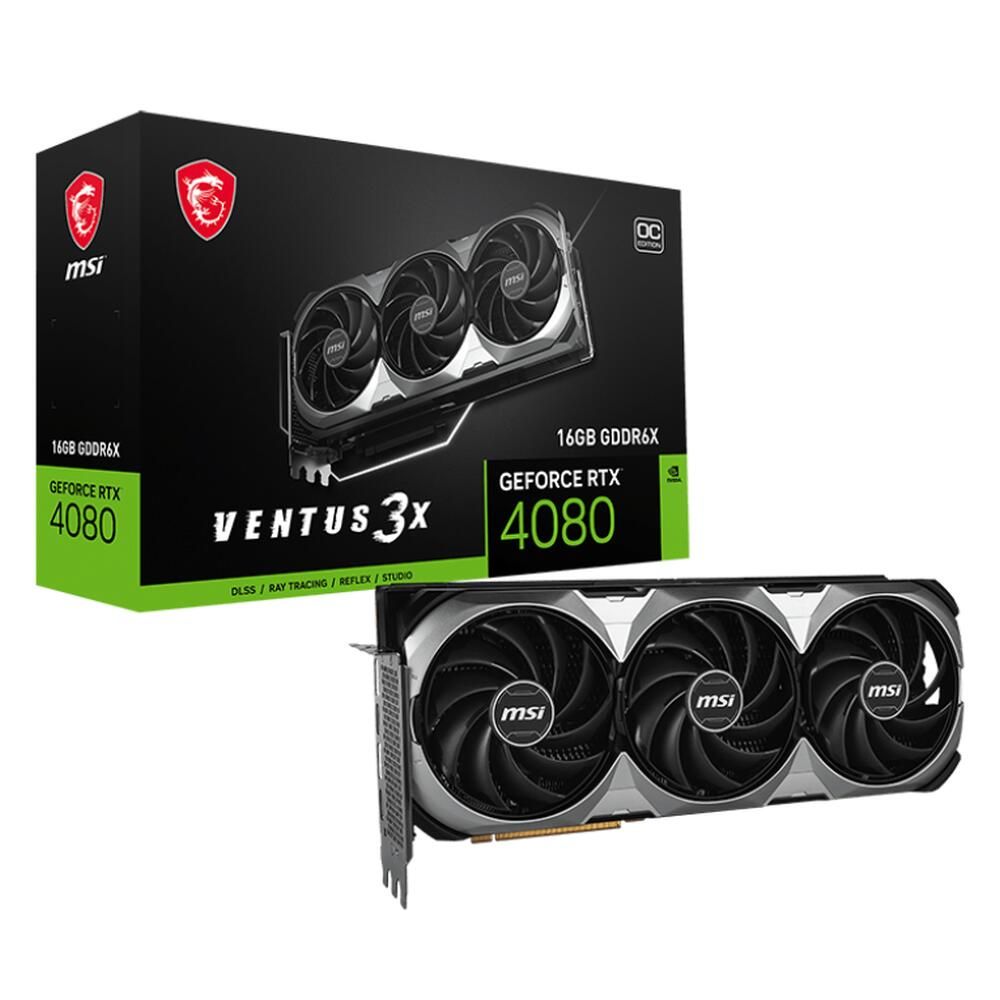 Видеокарта MSI (RTX 4080 16GB VENTUS 3X E OC) GeForce RTX 4080 16G VENTUS 3X E OC
