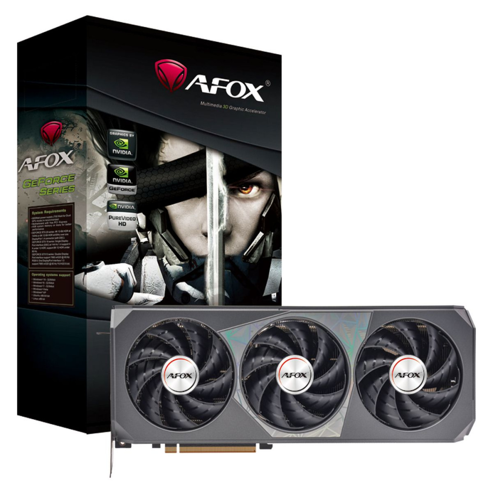 Видеокарта AFox (AF4070-12GD6H7-V3) GeForce RTX 4070 12GB GAMING