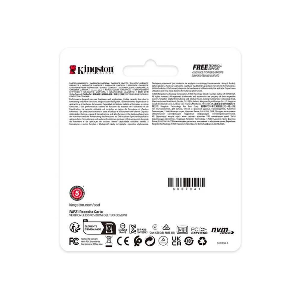 Твердотельный накопитель Kingston 1000 Gb NV3 M.2 2230 (SNV3SM3/1T0)