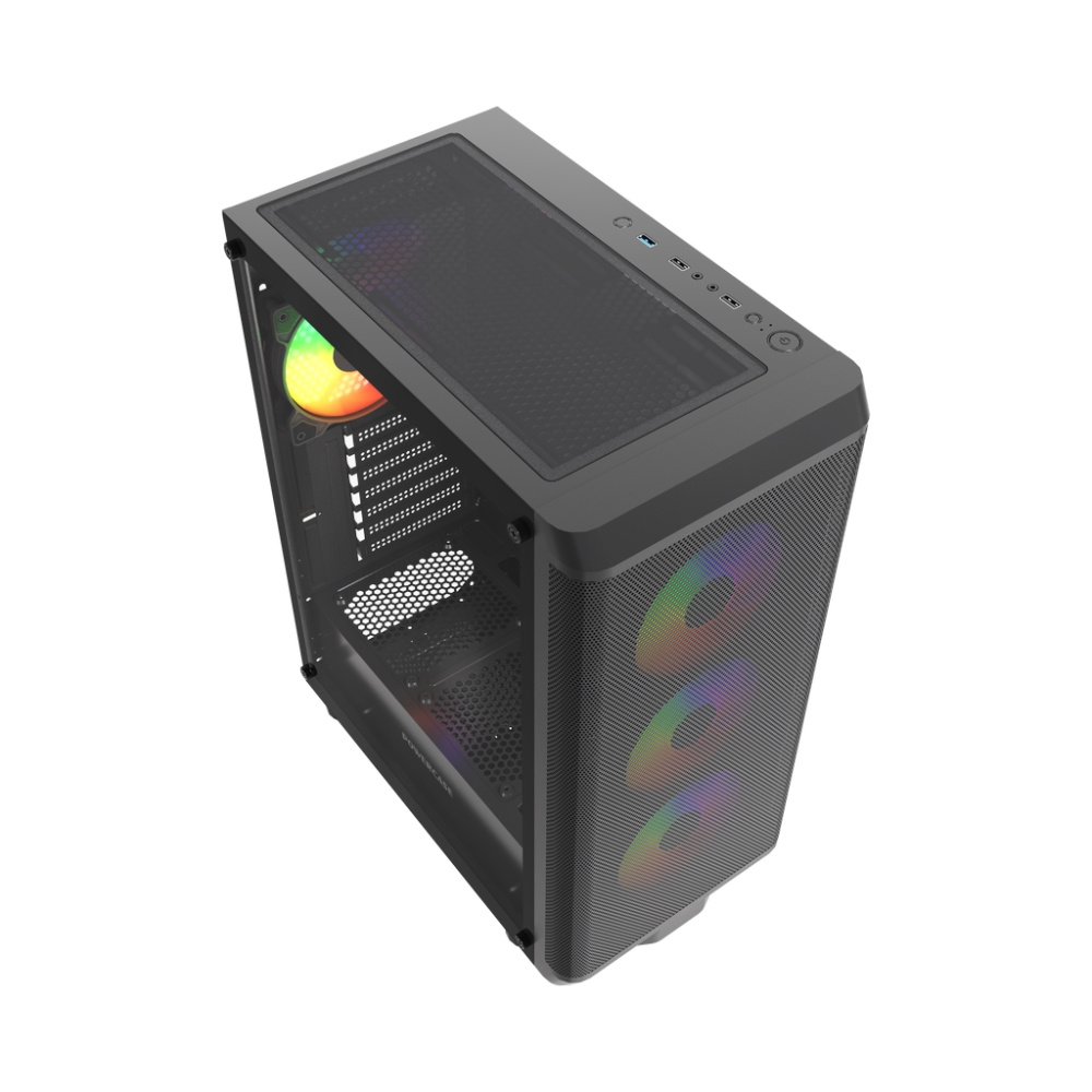 Компьютерный корпус Powercase Mistral EA22 TG FRGB Black (CMAEA22-L4)
