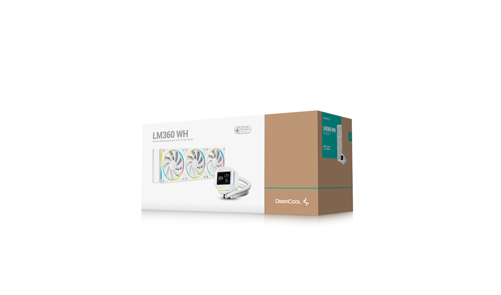 Система жидкостного охлаждения для процессора Deepcool LM360 WH ARGB White