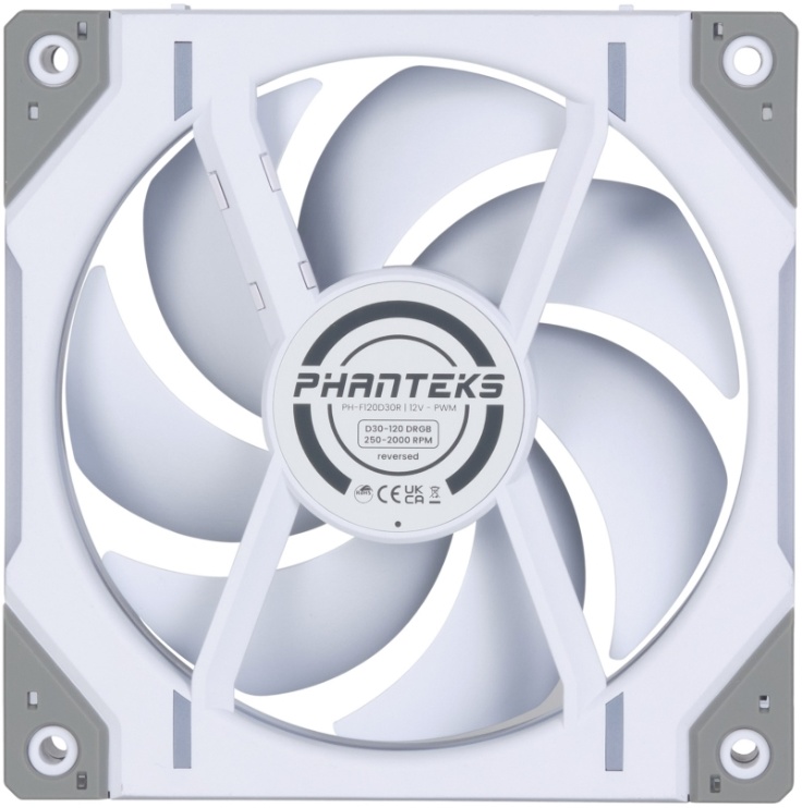 Вентилятор для корпуса PHANTEKS D30 DRGB Reversed White (PH-F120D30R_DRGB_PWM_WT01)