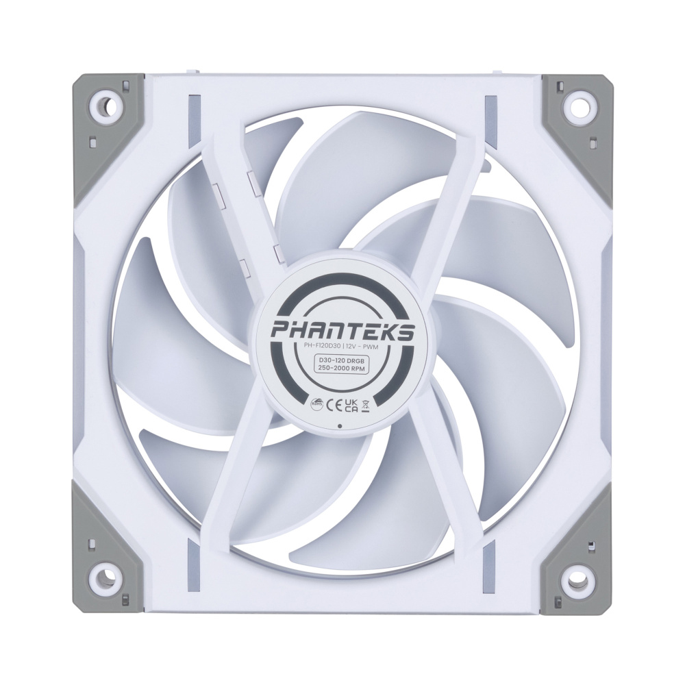 Вентилятор для корпуса PHANTEKS D30 DRGB White (PH-F120D30_DRGB_PWM_WT01_RU) PWM