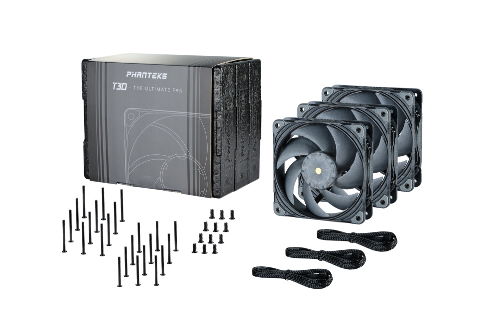 Комплект вентиляторов для корпуса PHANTEKS PH-F120T30 Black - Gray (PH-F120T30_BG_3P_RU) PWM
