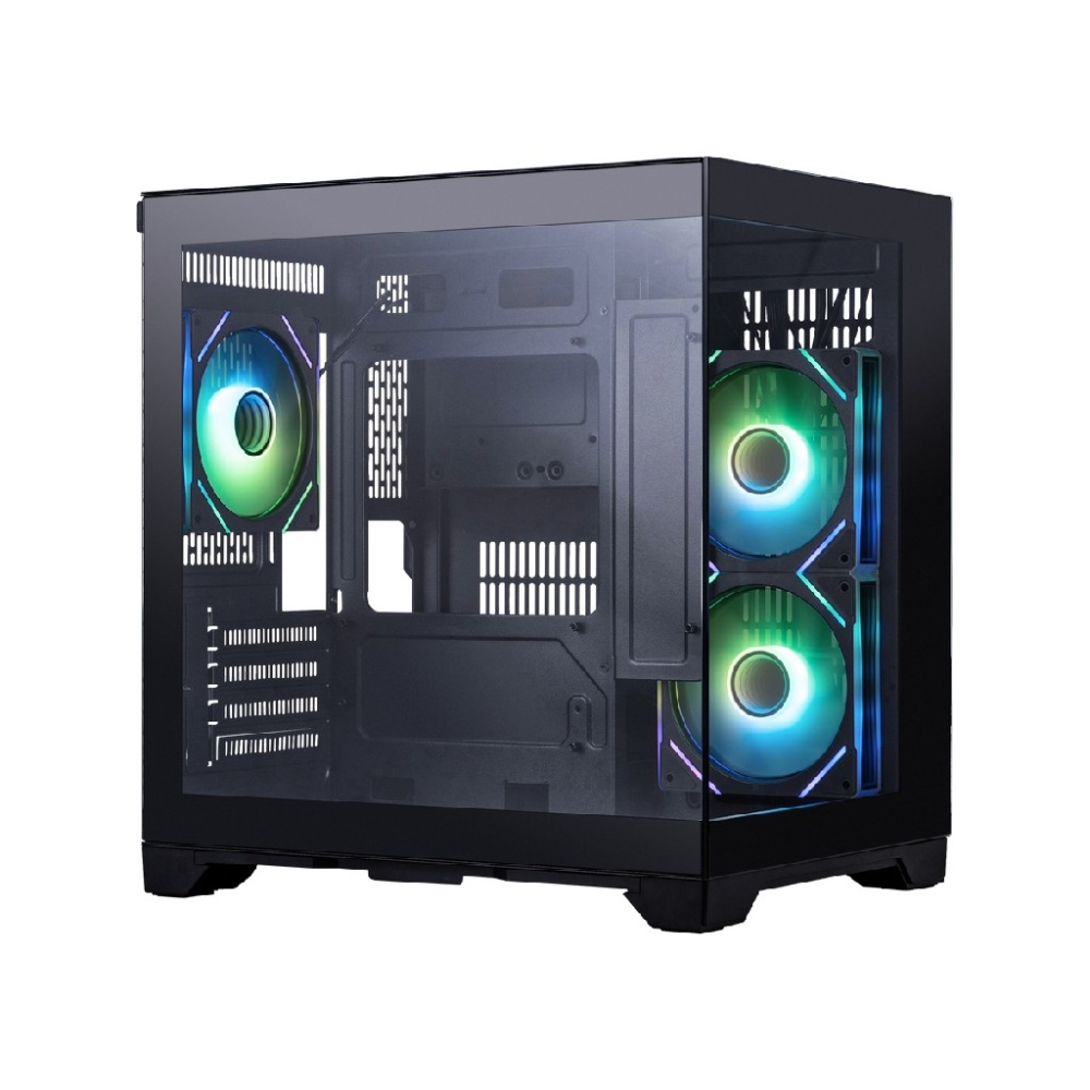 Компьютерный корпус 1STPLAYER MEGAVIEW MV5-TP ARGB Black (MV5-TP-BK-2FC7R-1FC7)