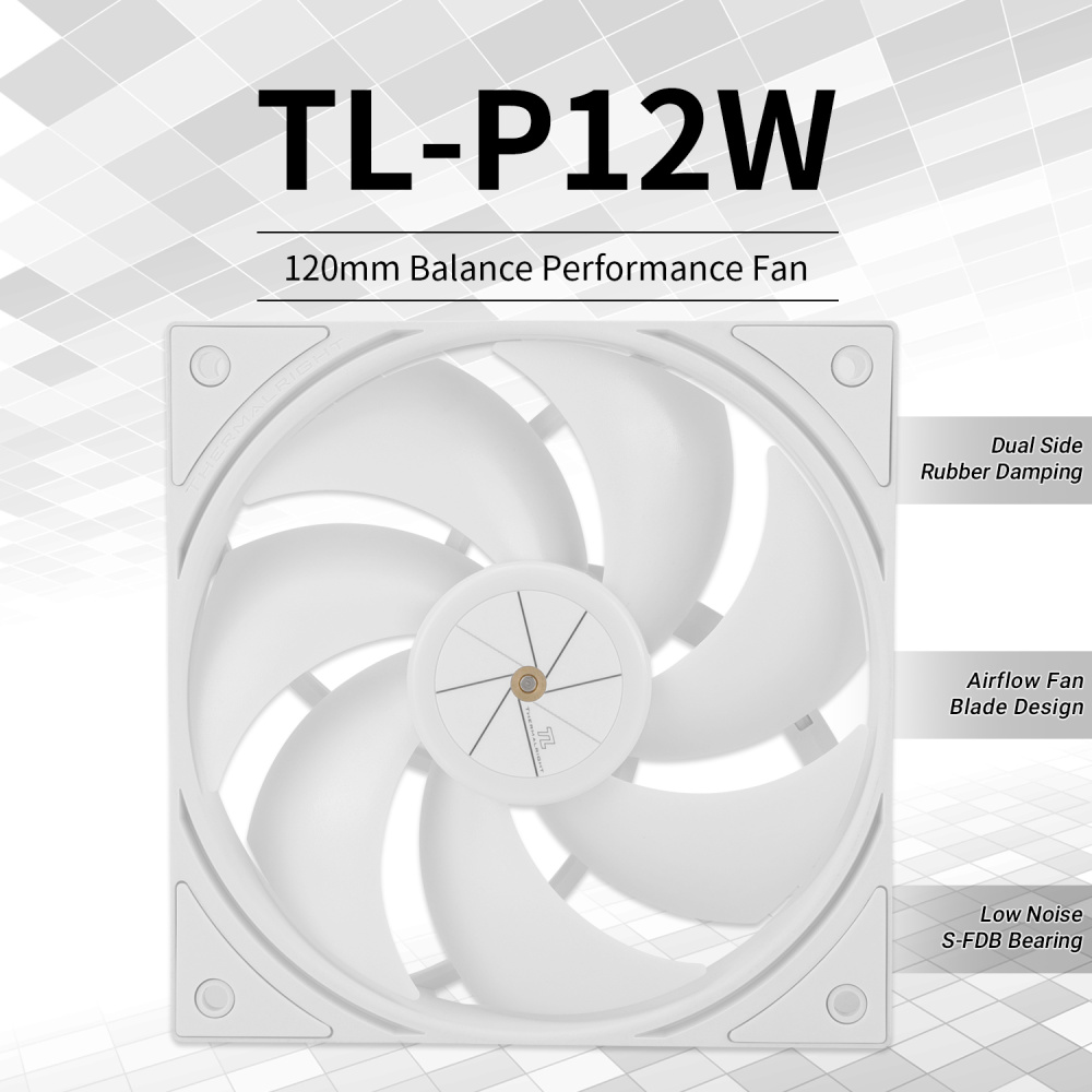 Вентилятор для корпуса Thermalright TL-P12W White (TRTLP12W)