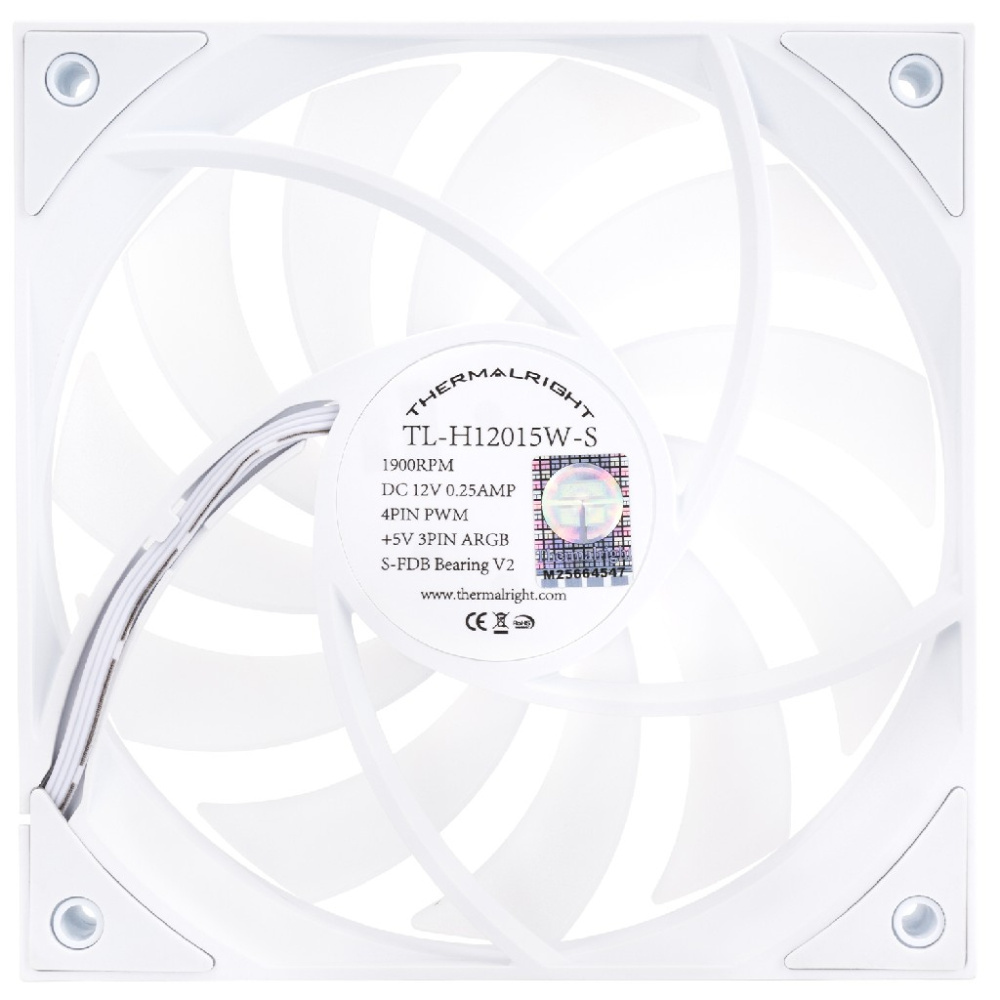 Вентилятор для корпуса Thermalright TL-H12015W-S ARGB White (TRTLH12015WS)