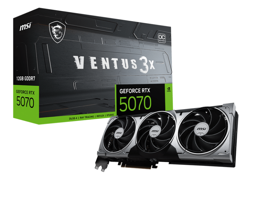 Видеокарта MSI (G5070-12V3C) GeForce RTX 5070 12G VENTUS 3X OC