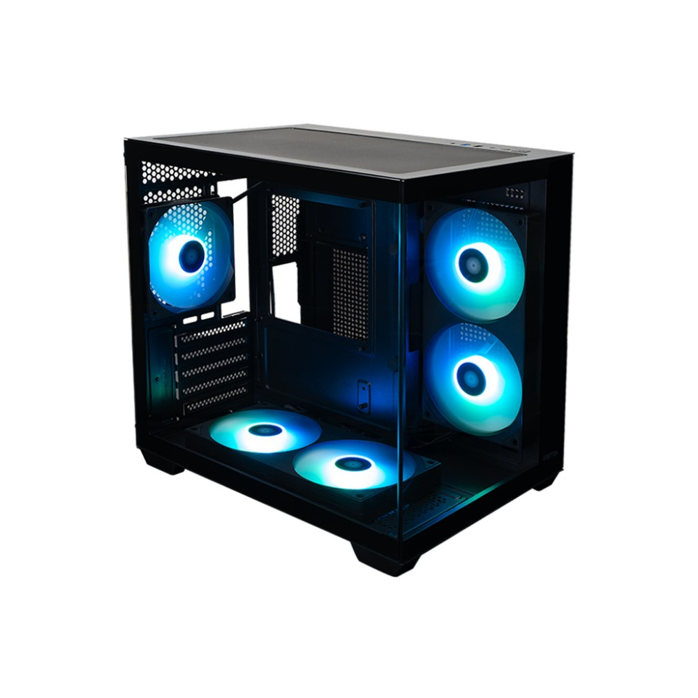 Компьютерный корпус XASTRA QW400M 5ARGB-FC-C6-AC ARGB Black (QW400M-2FA24A-1FC12A-C6-A)