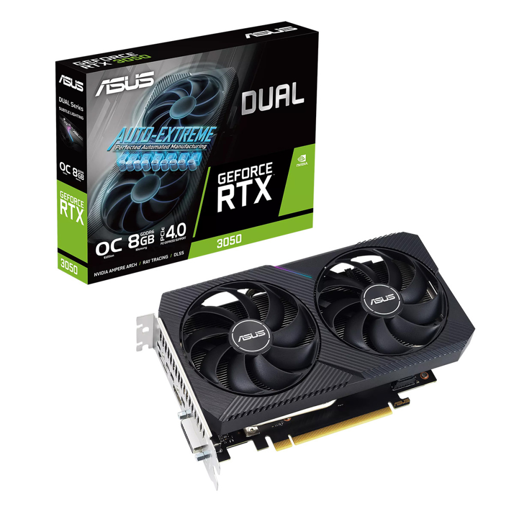 Видеокарта ASUS (DUAL-RTX3050-O8G-V2) GeForce RTX 3050 8GB D6 90YV0GH6-M0NA00