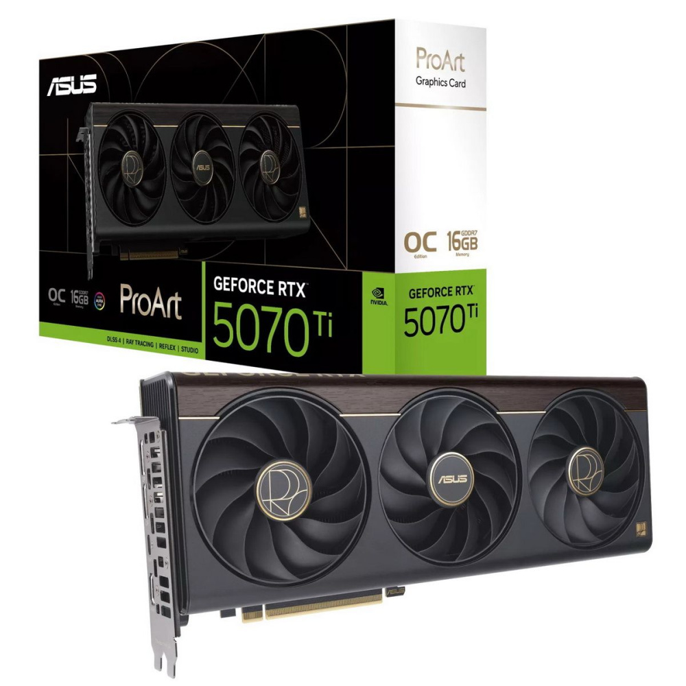 Видеокарта ASUS (PROART-RTX5070TI-O16G) GeForce RTX 5070 Ti 16GB PROART OC (90YV0NR0-M0NA00)