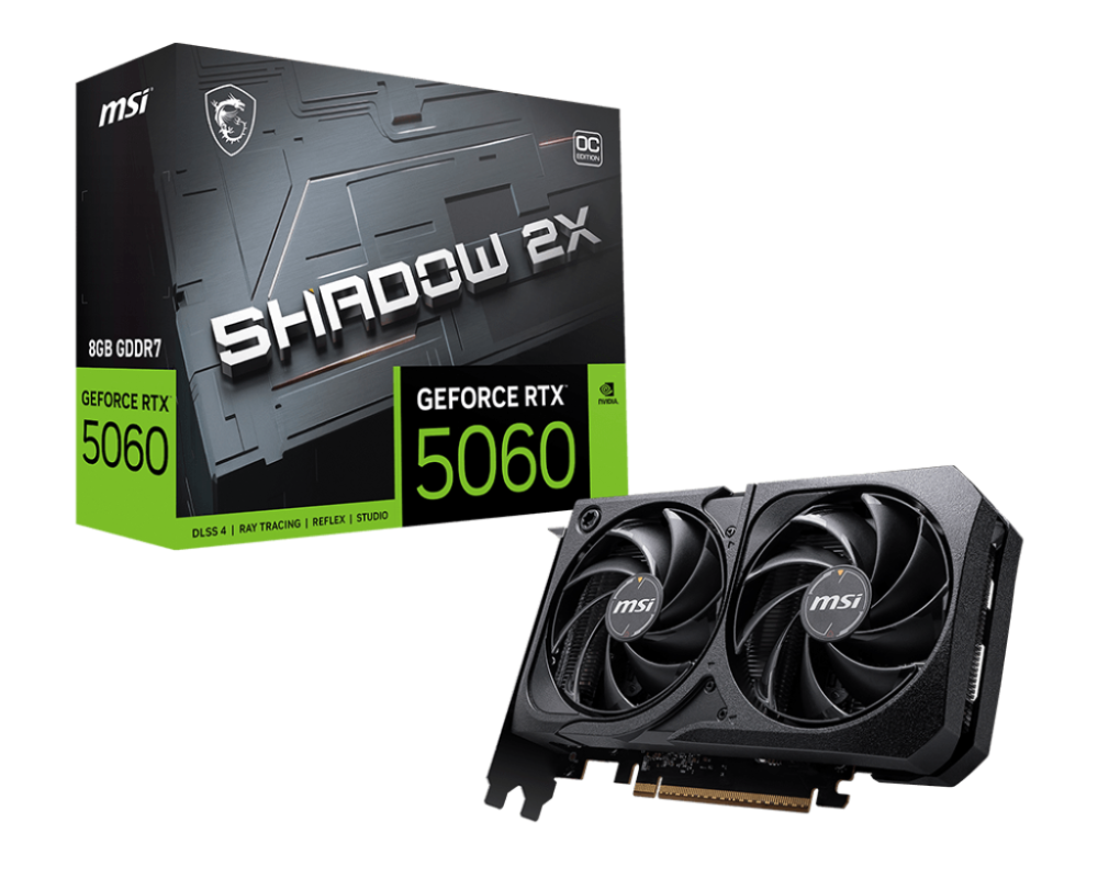 Видеокарта MSI (G5060-8S2C) GeForce RTX 5060 8G SHADOW 2X OC