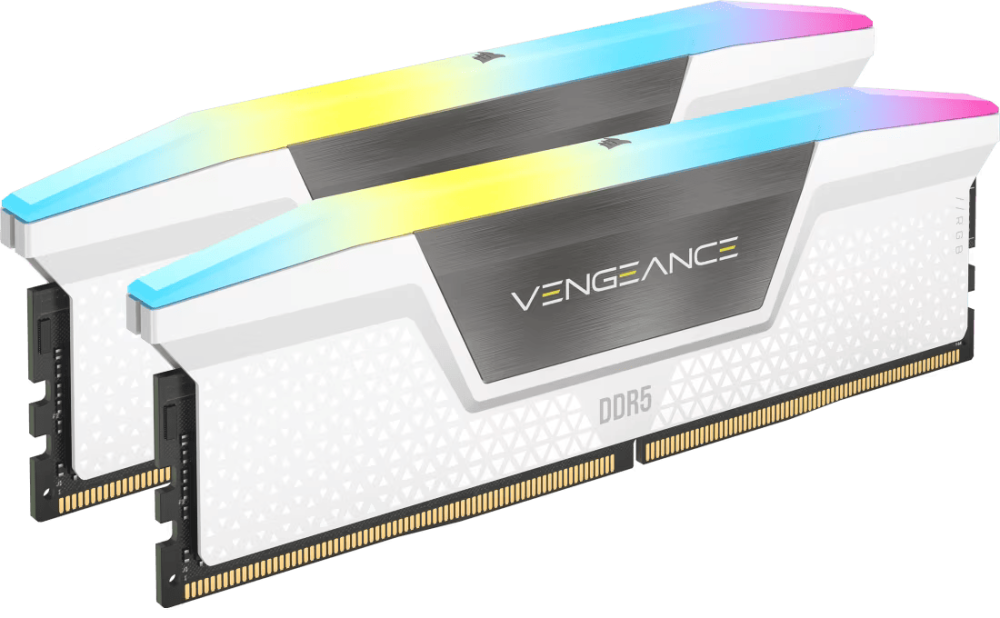 Оперативная память 32 Gb 6400 MHz Corsair VENGEANCE RGB White XMP (CMH32GX5M2B6400C36W)