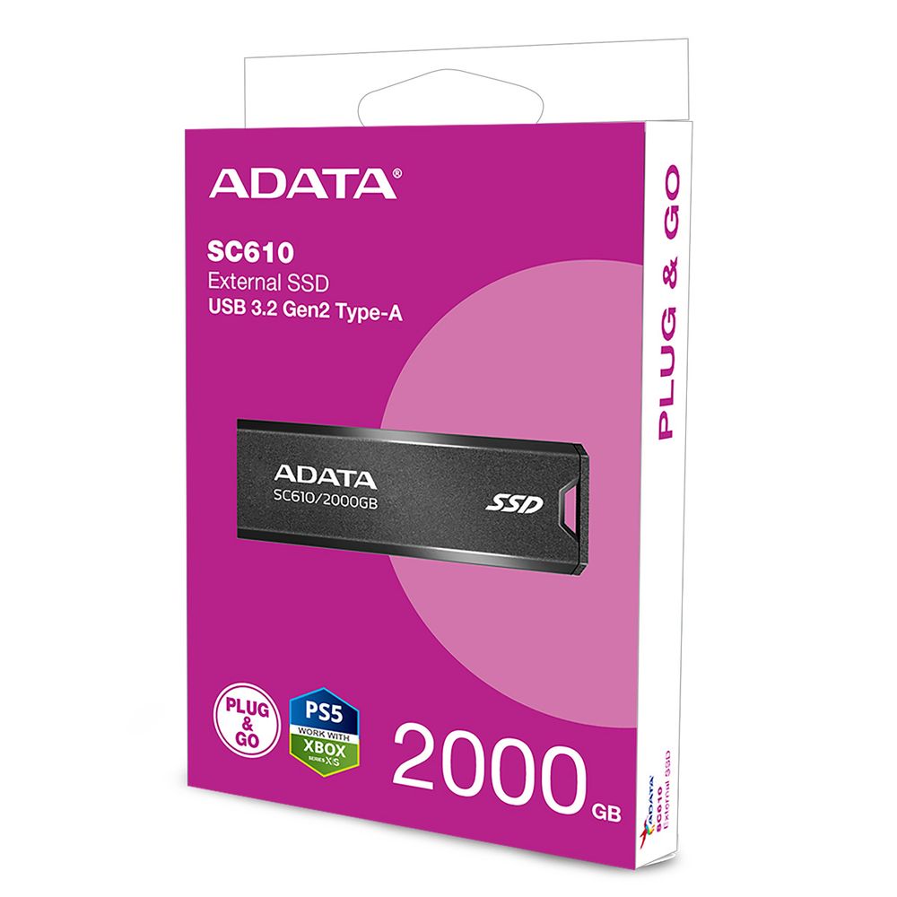 Внешний SSD ADATA 2000 Gb SC610 Black (SC610-2000G-CBK/RD)