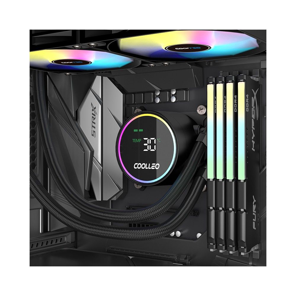 Система жидкостного охлаждения для процессора Coolleo ICE Fairy DIG 360 LITE Black (DIG-360-LITE-BK)