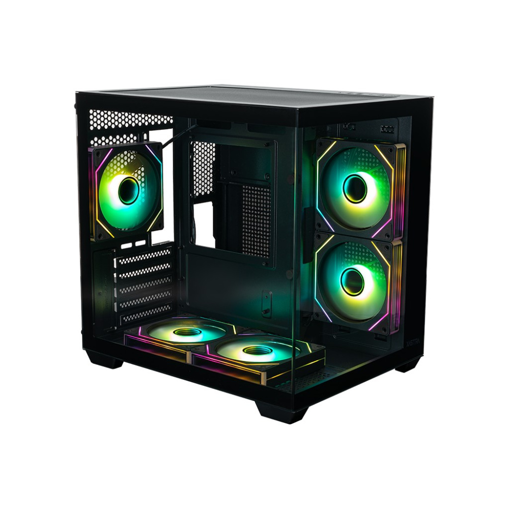 Компьютерный корпус XASTRA QW400M 5ARGB-C6-AC Black (QW400M-5FM12A-C6-AC)