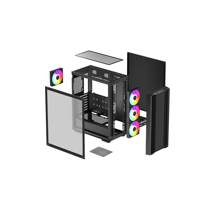 Компьютерный корпус Deepcool CC560 ARGB V2 Black (R-CC560-BKTAA4-G-2)