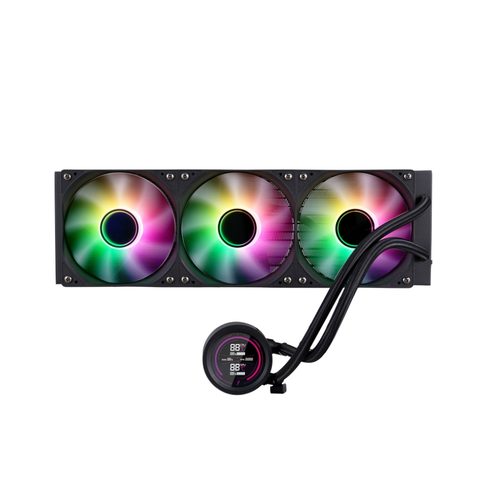 Система жидкостного охлаждения для процессора 1STPLAYER TS4 360 Display ARGB Black (TS4-360-BK)