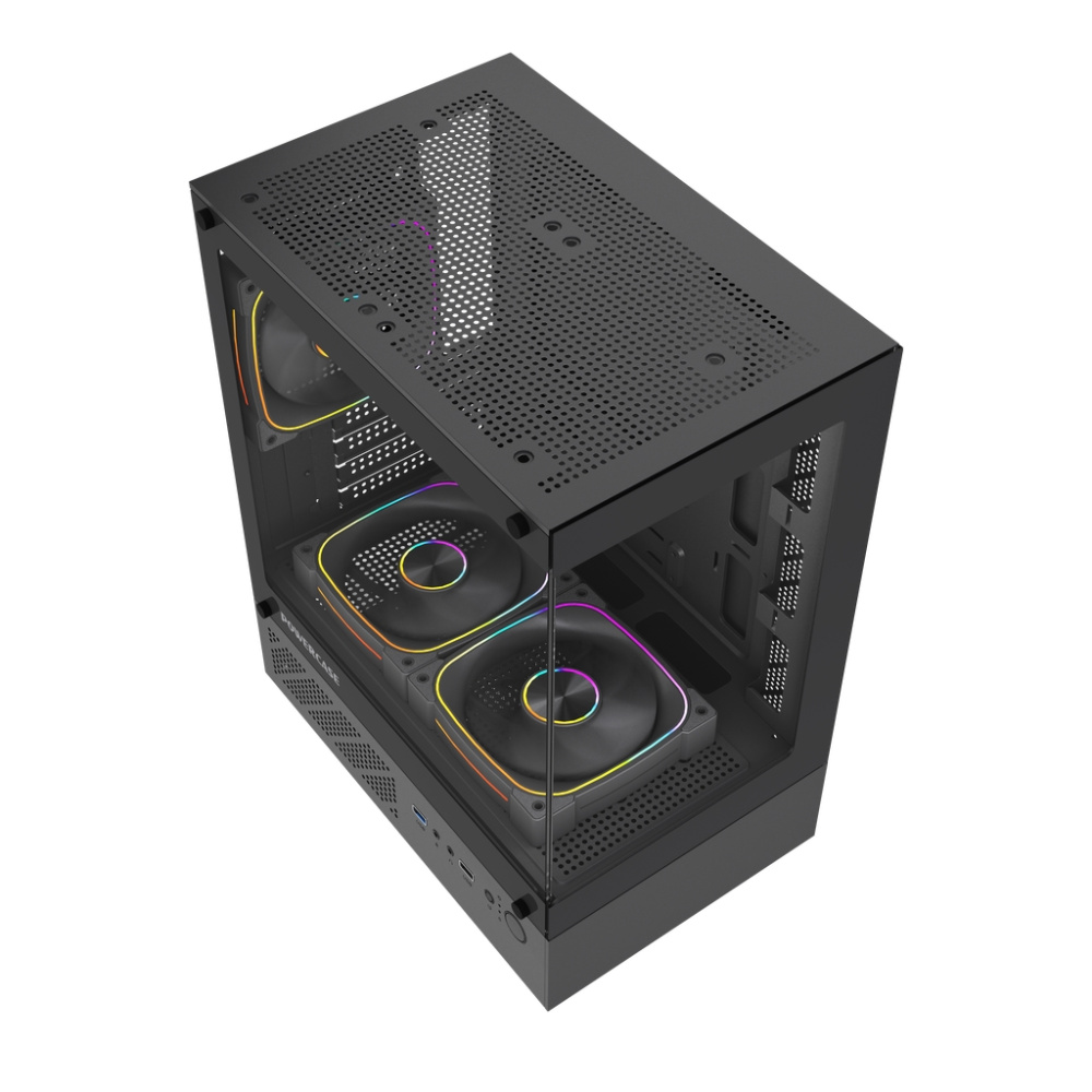 Компьютерный корпус Powercase Vision Micro M1 TG ARGB Black (CVMM1B-A3)