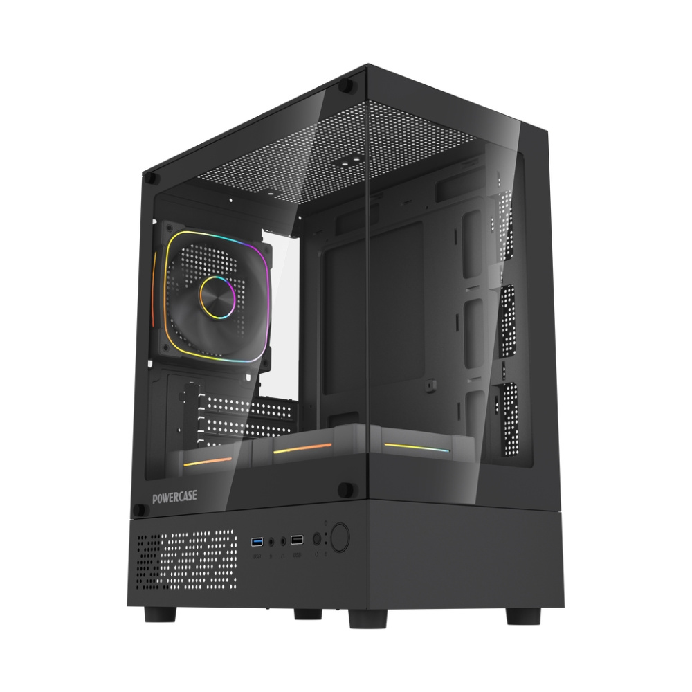 Компьютерный корпус Powercase Vision Micro M1 TG ARGB Black (CVMM1B-A3)